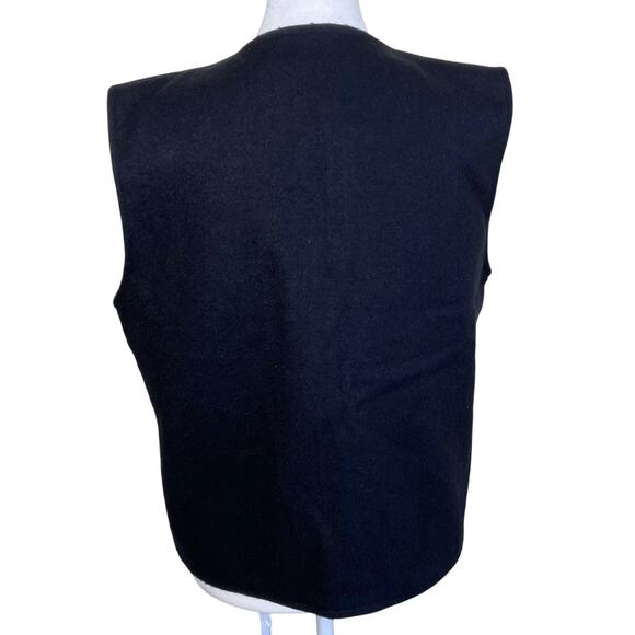 Paul Harris Sz M Vintage Wool Blend Christmas Holiday Vest Embroidered Retro - Picture 5 of 16